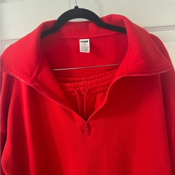PINK Victoria's Secret Red Seperates sweatshirt and sweatpants - Picture 3 of 7